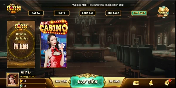 Kinh nghiệm tham gia Live Casino IWIN68 hiệu quả