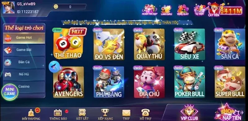 Kho Game phong phú, đa dạng của IWIN68