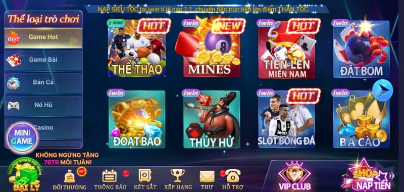 IWIN68 sở hữu đa dạng Game bao gồm cả xổ số, lô đề