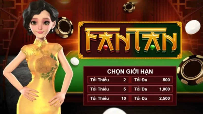 Minh họa cách đặt cược Fan trên bàn chơi Fantan