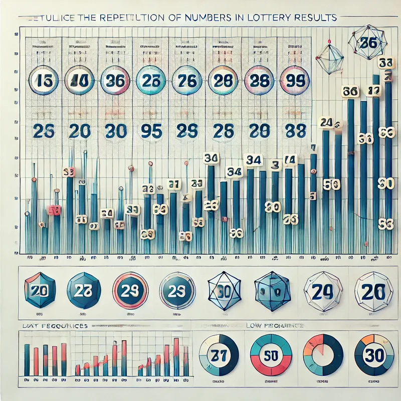 Biểu đồ minh họa sự lặp lại của các con số trong kết quả xổ số