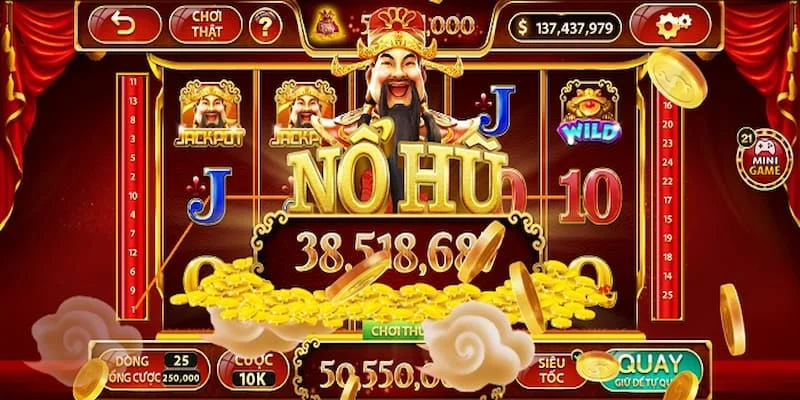 Minh họa quỹ thưởng Jackpot tích lũy dần và cách tổ hợp biểu tượng được tạo thành.