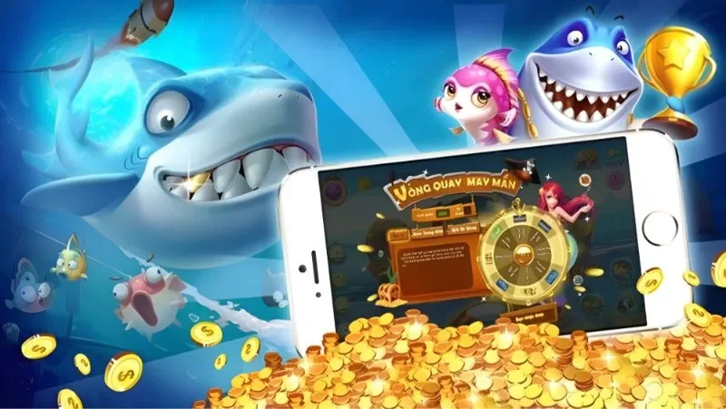 Giao diện bắn cá Ola với chế độ vòng quay may mắn trúng thưởng cực đã trong game.