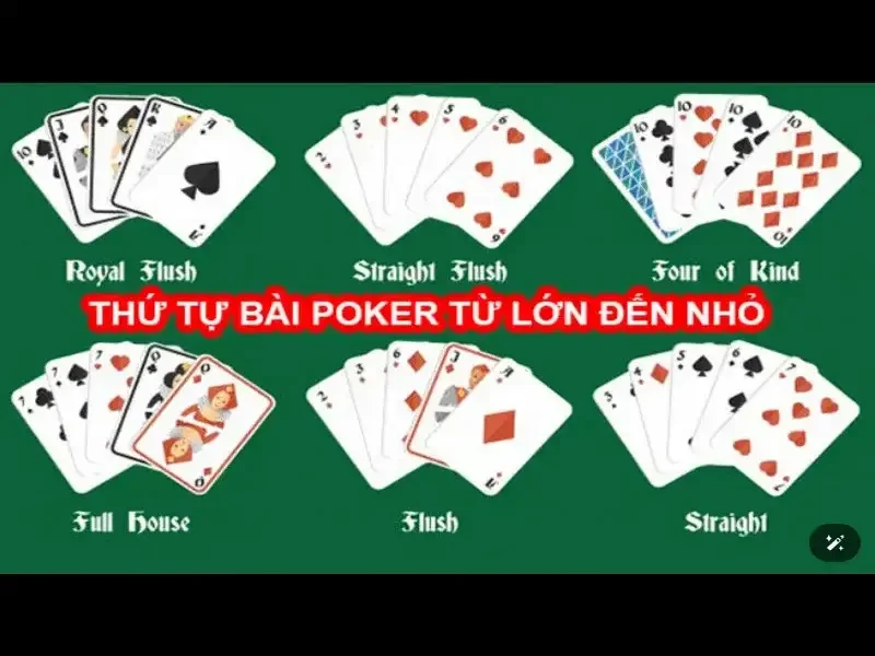 Thứ tự bài và cấu trúc cược là những yếu tố quan trọng trong luật poker quốc tế.